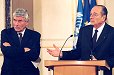 Photo : Entretien M. Ruud Lubbers, Haut commissaire aux réfugiés de l'ONU
