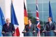 Photo : Jacques Chirac, Gerhard Schröder, Tony Blair - Berlin - 20.09.2003