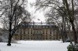 Photo : Le parc sous la neige.  