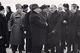 Photo : Rencontre avec M. Leonid Brejnev, secrétaire général du Parti communiste de l'Union des Républiques Socialistes Soviétiques (Zaslavl (URSS) - Janvier 1973)