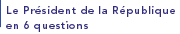 Le président de la république en 6 questions
