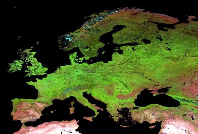 Photo satellite de l'Europe � SPOT Image