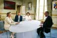 Photo : 14 juillet 2002 - annonce de la lutte contre l'ins�curit� routi�re comme l'un des "grands chantiers" du quinquennat
