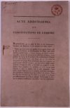 Illustration : Acte additionnel aux constitutions de l'Empire du 22 avril 1815