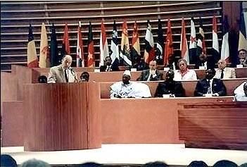 Photo : sommet de Dakar (S�n�gal) 1989  - service photographique de la Pr�sidence de la R�publique - tous droits r�serv�s